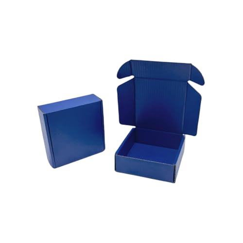 50 Pack 6.3x6x1.6 in Industrial Blue Shipping Boxes - color: Industrial Blue, size: 6.3x6x1.6 in