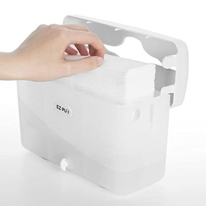 EZ-Pull Countertop SLIMFOLD Hand Towel Dispenser for Kitchen/Bathroom/Office/RV/Airbnb(Only Works with SLIMFOLD Paper), White 4600-EZ, EZbrnd 9" x 3.5" x 6" - color: White