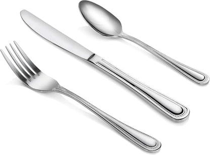 New Star Foodservice Bead Pattern Stainless Steel Flatware, 36-Piece - size: 36-Piece Flatware Set