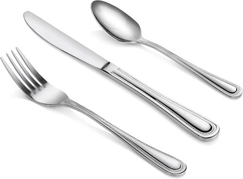 New Star Foodservice Bead Pattern Stainless Steel Flatware, 36-Piece - size: 36-Piece Flatware Set