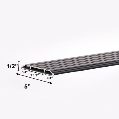 Aluminum Thresholds Extra Width 5"-6"-7"-8" Inch - Residential/Commercial use. Saddle/Handicap Easy Installing and Accessible/Fireproof Rated high-Quality (5"x72") - size: 5"x72"