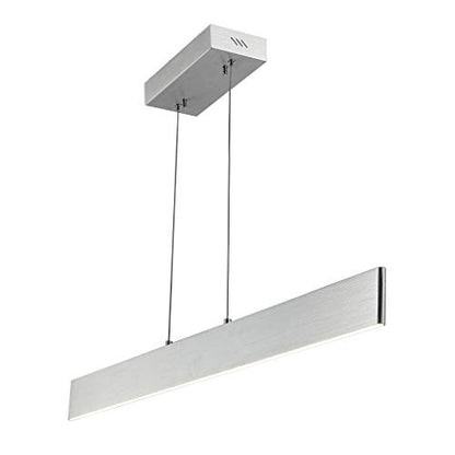 JONATHAN Y Draper 1-Light LED Linear Pendant 40", Brushed Aluminum - color: Brushed Aluminum, size: 40"