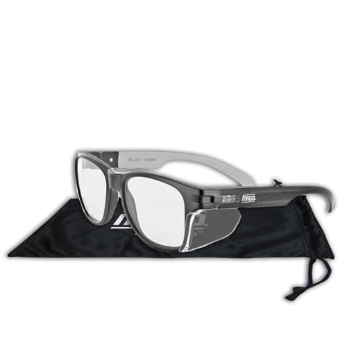 MAGID Gemstone Y50 Performance Anti-Fog Safety Glasses with Side Shields - color: Clear Lens | Black Frame, size: 1 Pair