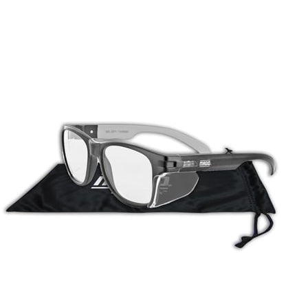 MAGID Gemstone Y50 Performance Anti-Fog Safety Glasses with Side Shields - color: Clear Lens | Black Frame, size: 1 Pair