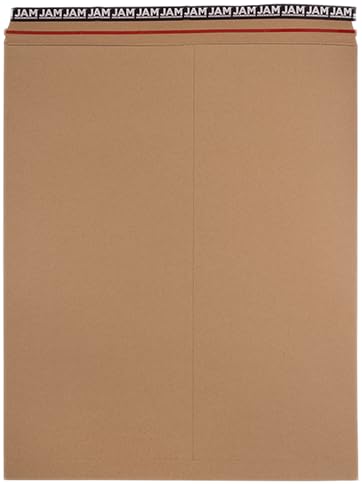 JAM PAPER Stay-Flat Photo Mailer Envelopes with Peel & Seal Closure - 17 x 21 - Brown Kraft - 2 Rigid Mailers/Pack - color: 2/Pack, size: 17" x 21"