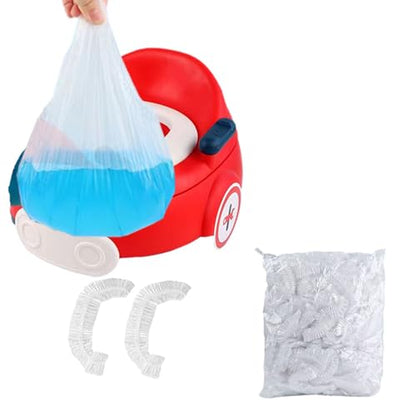 OULIGET Potty Chair Liners with Elastic, Portable Potty Training Bags, Potty Refill Liners Disposable for Toddlers Kids and Baby,Toilet Seat Cover,17x8Inches,Clear,50pieces - color: Clear 50pieces