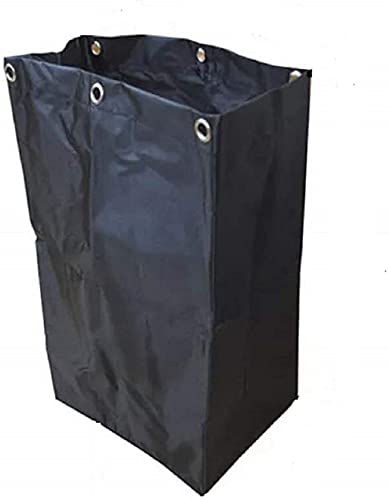 HYFT-HOME Replacement Janitorial Cart Bag,Waterproof High Capacity Thickened Housekeeping Commercial Janitorial Cleaning Cart Bag(16 x 11 x 27inches) (Black), One Size - color: Black