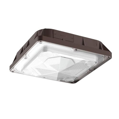Feit Electric 10in LED Canopy Light, 5CCT Selectable, 4000 Lumens, 44W, Wet Rated Die-Cast Aluminum Housing, 50,000-Hour Lifetime, Bronze Outdoor Commercial Security Ceiling Fixture, S10CNPY/5CCT/BZ - color: 3000K-6500K White