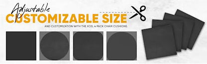 XCEL Multi-Purpose Crafting Foam Sheet Roll – Neoprene Rubber Sheets for Costumes Cosplay Packing Foam Gasket Material – Closed Cell Foam Padding in Various Options (Black, 16" x 16" x 1" (4 Pack)) - color: Black, size: 16" x 16" x 1" (4 Pack)