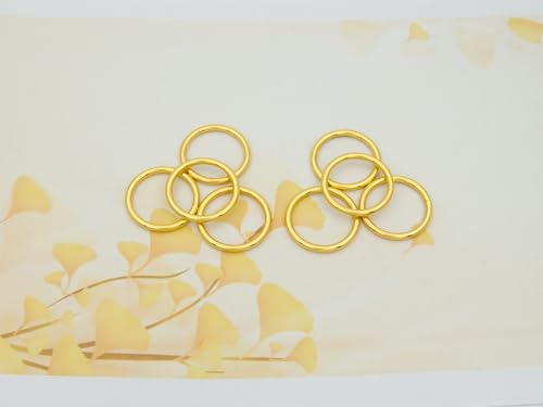 40pcs 4 Sizes O Rings Welded Strong Metal Heavy Duty Round Ring for Pet Collars Buckle Belts Strap Webbing Sewing - color: 1"(25mm) Gold 20pcs