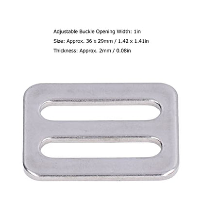 316 Stainless Steel Tri-Glide Sliders 1 Inch, Slide Buckle Strap Adjuster Slider, Adjustable Buckle Fasteners for Backpack Pet Collars Straps Outdoors Diving Marine