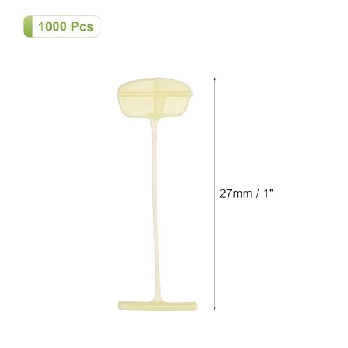 MECCANIXITY 1000 Pcs Standard Tagging Barb Fasteners, 1 Inch Light Yellow Tagging Gun Fasteners Tagging Gun Refill Plastic Garment for Clothing Fine Stitch Price Refills Tag Label - color: Light Yellow, size: 1 Inch