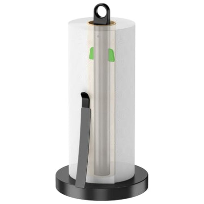 Jesginboo Countertop Paper Towel Holder with Tension Arm, Black - color: Black