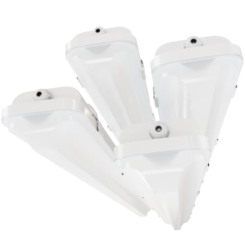4FT LED Vapor Tight Light 60W 7800LM 5000K IP65 Waterproof Shop Lights - size: 4Pack