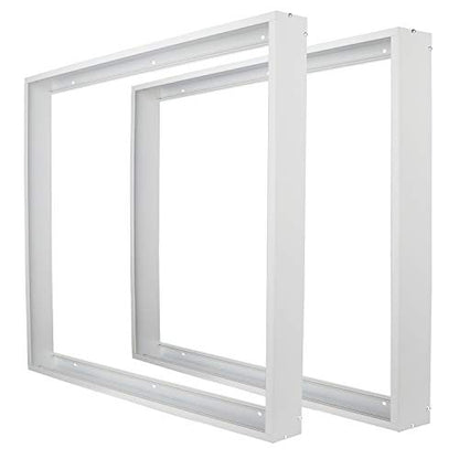 2Pcs 2x2FT Aluminum Surface Mount Kit for LED Flat Panel Light - color: White-2 Set, size: 2FT × 2FT
