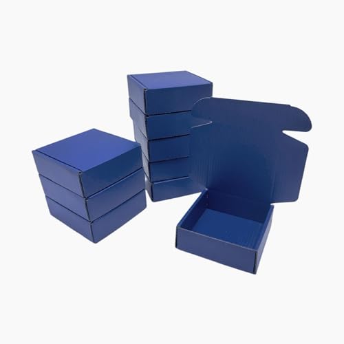 50 Pack 6.3x6x1.6 in Industrial Blue Shipping Boxes - color: Industrial Blue, size: 6.3x6x1.6 in