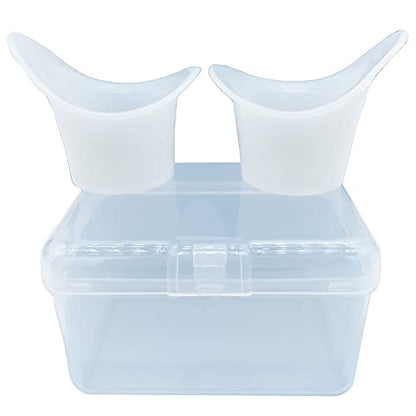 2 Pcs Eye Wash Cup,Eye Cups for Eye Wash,Silicone,with Storage Container