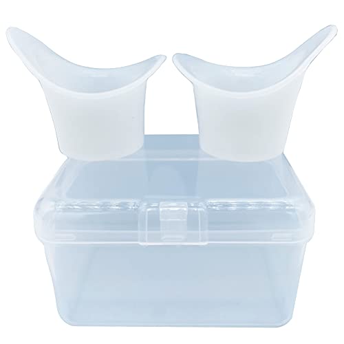 2 Pcs Eye Wash Cup,Eye Cups for Eye Wash,Silicone,with Storage Container