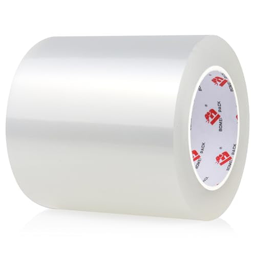 BOMEI PACK Wide Clear Tape 5" Wide, 5 inch x 110 Yards (330ft), Industrial Grade 5 inch Heavy Duty Packing Tape for Box Office Moving, Shipping and Mailing - size: 5 inch x 110 yards