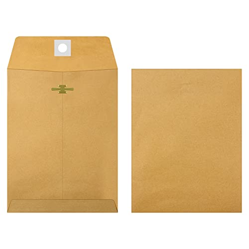 Frienda 4 Sizes Clasp Manila Envelopes, 50 Pcs Kraft Clasp Envelope, Brown - color: Brown, size: 5 x 7 In, 6 x 9 In, 9 x 12 In, 10 x 13 In