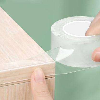 1.57 in x 6.6 FT Clear Edge Protector Strip Sharp Edge Wrap Cover Tape - size: 1.57in x 6.6FT, 1 Roll, 0 Corners