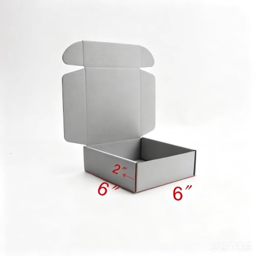 KAXILU Grey Cardboard Boxes Shipping Packaging Boxs 20pcs Shipping Boxs Suitable E-Commerce Packaging Small L6xW6xH2 inch - color: Grey-1, size: Small-L6xW6xH2 inch
