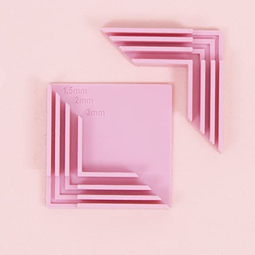 Craftelier - Set of 8 L-Shape Cardboard Edges/Squares for 1.5 mm, 2 mm and 3 mm Thicknesses | Includes a Cardboard Kit Storage Bag | Pink Color - color: Pink, size: Set of 8 Corner Assembly Clamps