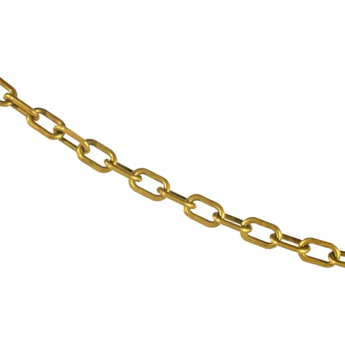 Mr. Chain Plastic Barrier Chain, Gold, 3/4 in Link, 50 ft Length (00009-50) - color: GOLD, size: 3/4 IN