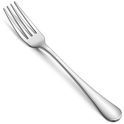 HIWARE 24-Piece Forks Silverware Set, Food-Grade Stainless Steel Dinner Forks Set, Dishwasher Safe, 8 Inches - size: 24-Piece (8 Inches)