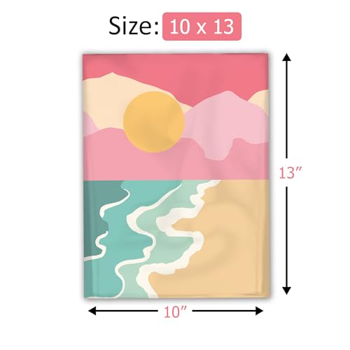 10x13 (100) Beach Sunset Designer Poly Mailers Waterproof Self Sealing Tear Resistant Polymailers Shipping Envelopes Premium Printed Bags For Small Businesses - color: Beach Sunset, size: 10x13 inches