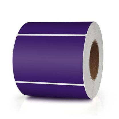 Purple Rectangle Labels 3" x 2" Color Coding Stickers Roll 500 Pcs - color: Purple