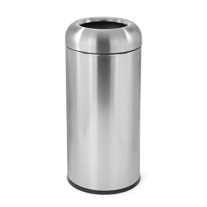 16 Gallon Large Trash Can with Detachable Lid Indoor Use Stainless Steel Garbage Can Wear Resist Commercial Big Garbage Bin for Office Bedroom Restaurant