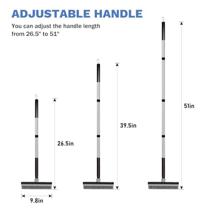 SetSail Grout Cleaner Brush with Long Handle, V-Shaped Floor Brush, Black - color: Black Grey