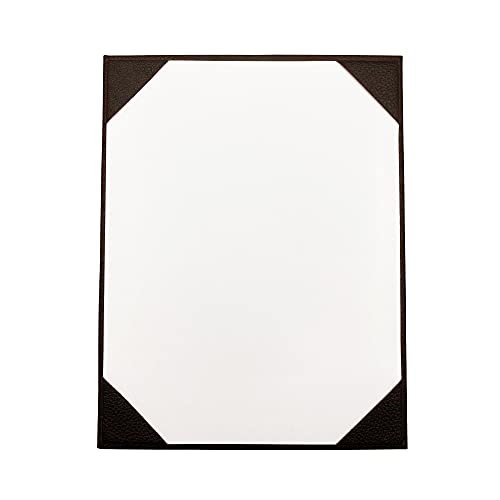 Menu Holders Made of Premium Faux Leather - Single Panel (10-Pack) Menu Covers Single Page (Brown, 8.5" x 11") - color: Brown, size: 8.5" x 11"