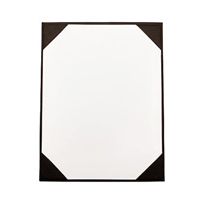 Menu Holders Made of Premium Faux Leather - Single Panel (10-Pack) Menu Covers Single Page (Brown, 8.5" x 11") - color: Brown, size: 8.5" x 11"