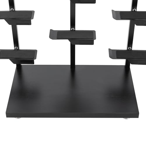 Commercial Clothing Store Shoe Rack Retail Store Shoe Display Shelf Free Standing Shoes Shelf Single Sided Shoes Racks 18 Compartments 24.25lbs Load Capacity (31.5 * 59.06in, Black) - color: Black