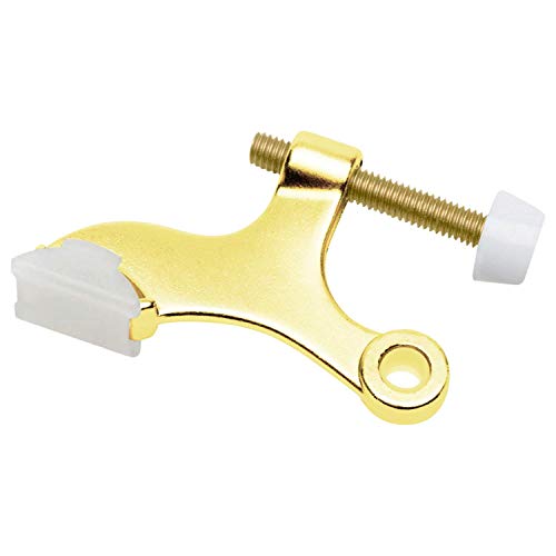 Nuk3y Hinge Pin Heavy Duty Adjustable Door Stop (1 Pack, Polished Brass) - color: Polished Brass, size: 1 Pack