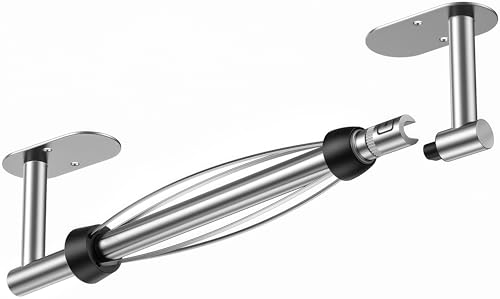 FORIOUS Paper Towel Holder Under Cabinet, One Hand Tear,Silver - color: Stainless Steel