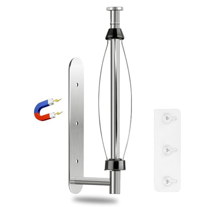 KIHOGEM Magnetic Paper Towel Holder, One Hand Operable, Silver - color: Silver
