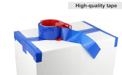 BOMEI PACK Blue Packing Tape, 6 Rolls of 1.88'' x 60yds Per Roll - color: blue