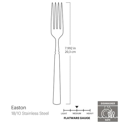 Oneida Silverware Easton 18/10 Flatware Dinner Fork, (1-Piece) - style: Dinner Fork, 1-Piece