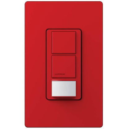 Lutron MS-OPS6-DDV-HT Maestro 6-Amp Single Pole Dual Circuit Occupancy Sensing Switch, Hot - color: Hot