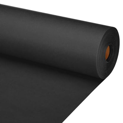 PATIKIL Wrapping Paper, 35"x2400"(200') Bulletin Board Paper Roll Kraft Paper Roll Construction 80GSM for Shipping Packing Gift Wrapping Craft Flower Bouquet Christmas, Black - color: Black, size: 35x2400 Inch