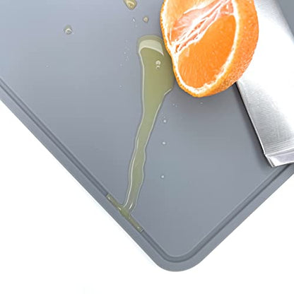 Silicone Cutting Board, 11.8 x 9 In, BPA-Free Flexible Chopping Mat(Blue) - color: Blue, size: 11.8"L x 9"W