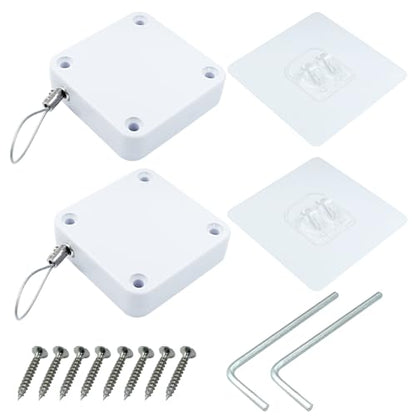 2pcs Punch Free Door Closer, Automatic Sliding - style: 2pcs-white