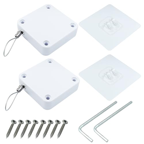 2pcs Punch Free Door Closer, Automatic Sliding - style: 2pcs-white