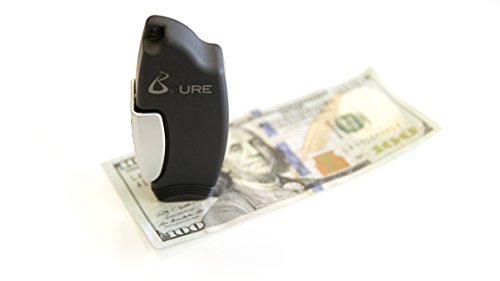 B$URE Portable Counterfeit Bill Detector - Pocket Size Fake Money Detector Perfect for Small Businesses and Restaurants – Gives Reliable Protection Against Fraud
