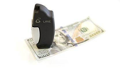 B$URE Portable Counterfeit Bill Detector - Pocket Size Fake Money Detector Perfect for Small Businesses and Restaurants – Gives Reliable Protection Against Fraud