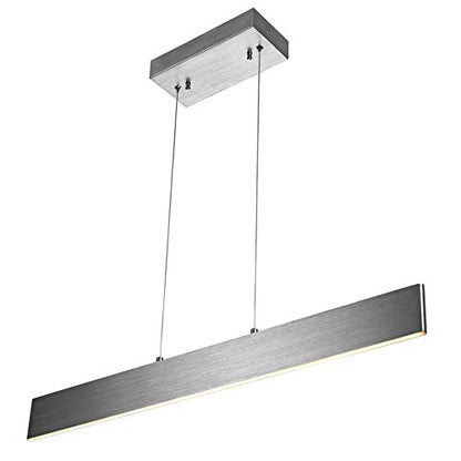 JONATHAN Y Draper 1-Light LED Linear Pendant 32", Brushed Aluminum - color: Brushed Aluminum, size: 32"