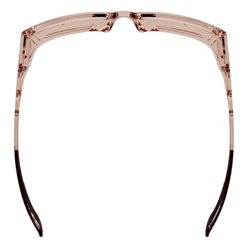 Ergodyne Skullerz SIXTEN Safety Glasses with Side Shields, Anti Fog + Anti Scratch, ANSI z87.1 with Protective Microfiber Bag - color: Tan Lens